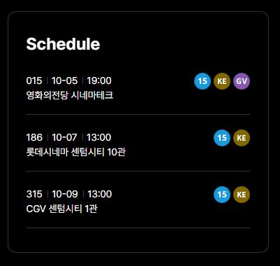 영화 - 이치코 @BIFF 시간표