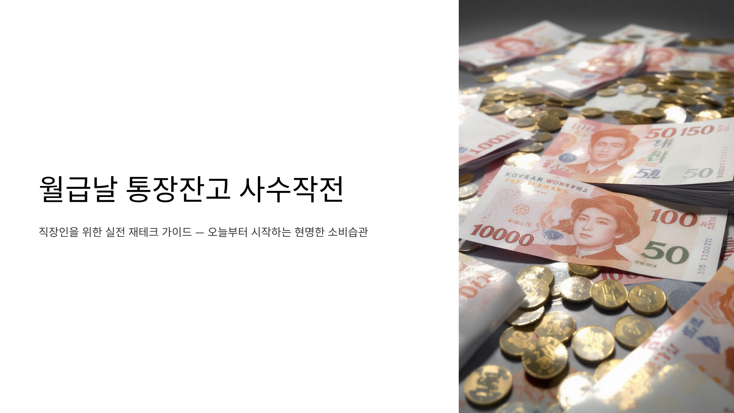 월급날 통장잔고 지키는 생존전략