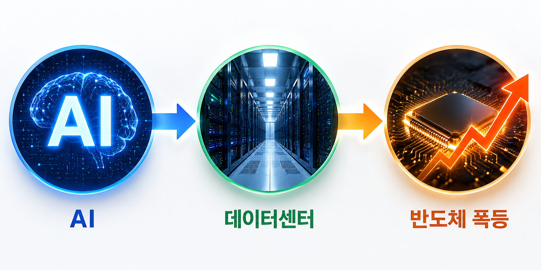 AI관련 메모리 반도체 폭등으로 이어지는 도식