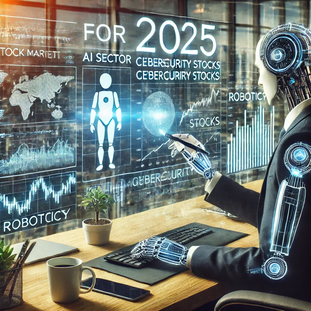 금융 애널리스트가 2025년 테마주를 분석하는 모습