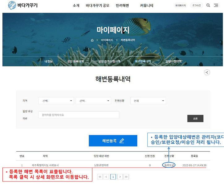해변등록후-관리자의검토를-거쳐-승인처리가-완료된다