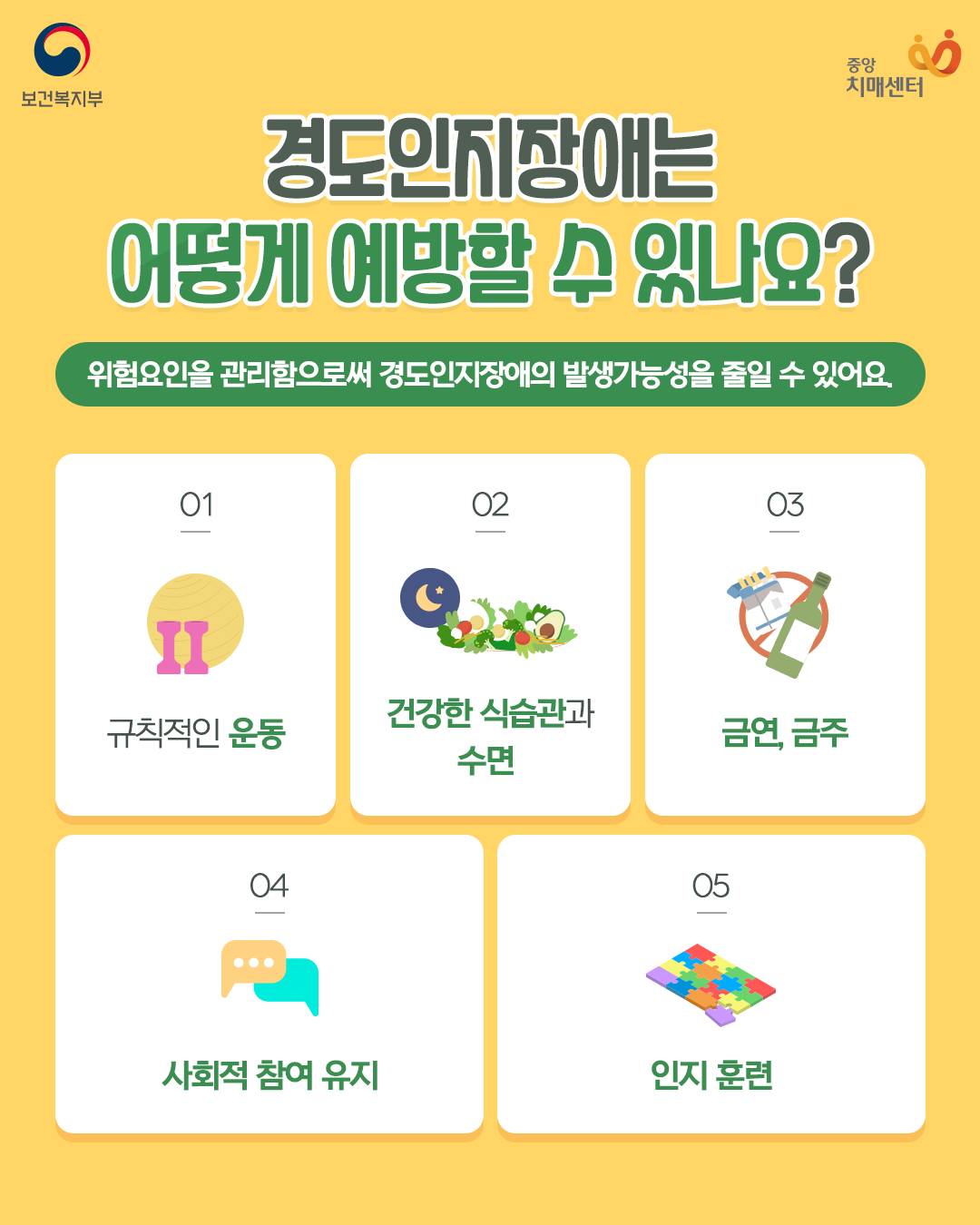 경도인지장애 예방법