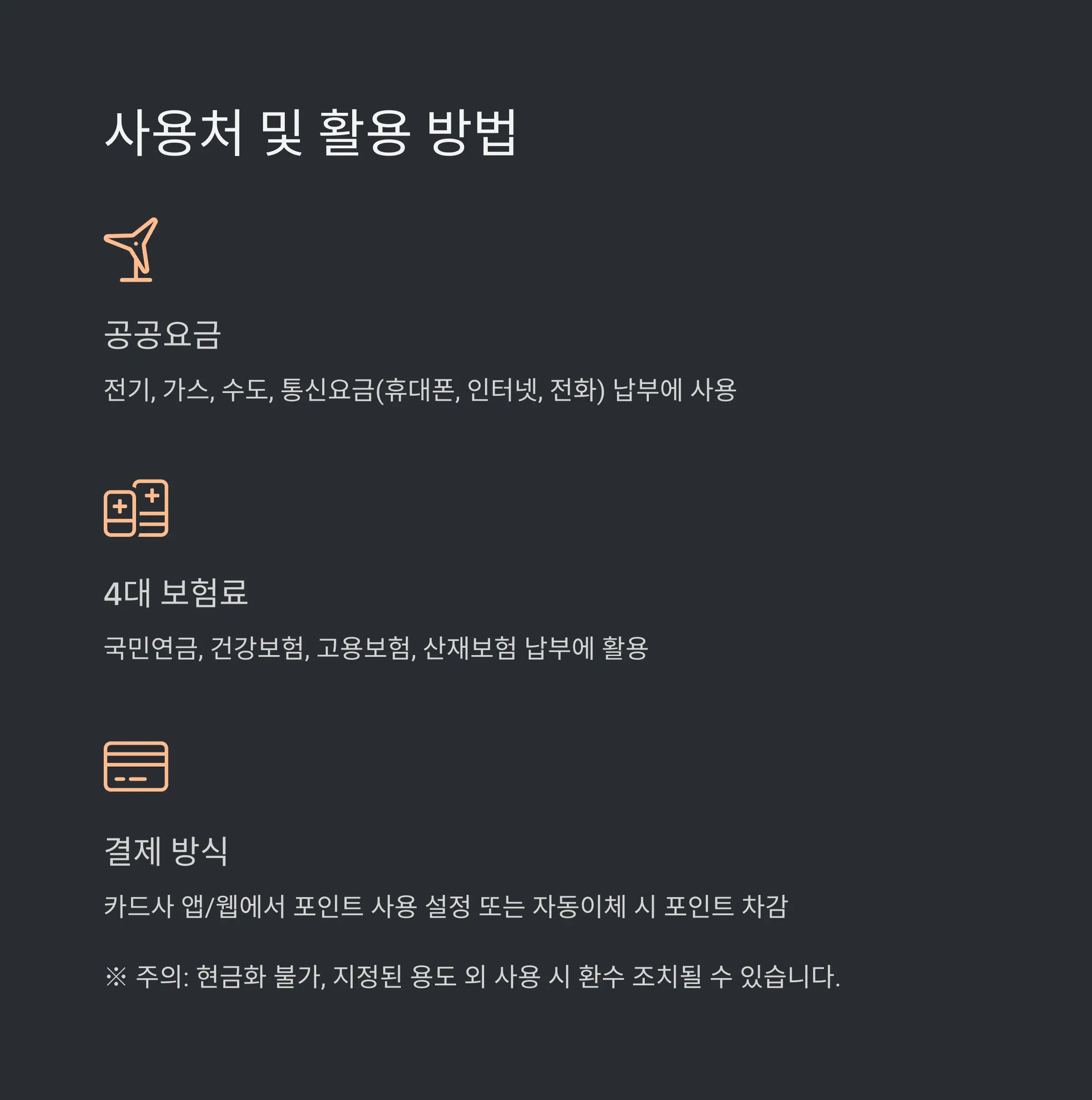 🛒 사용처 및 활용 방법