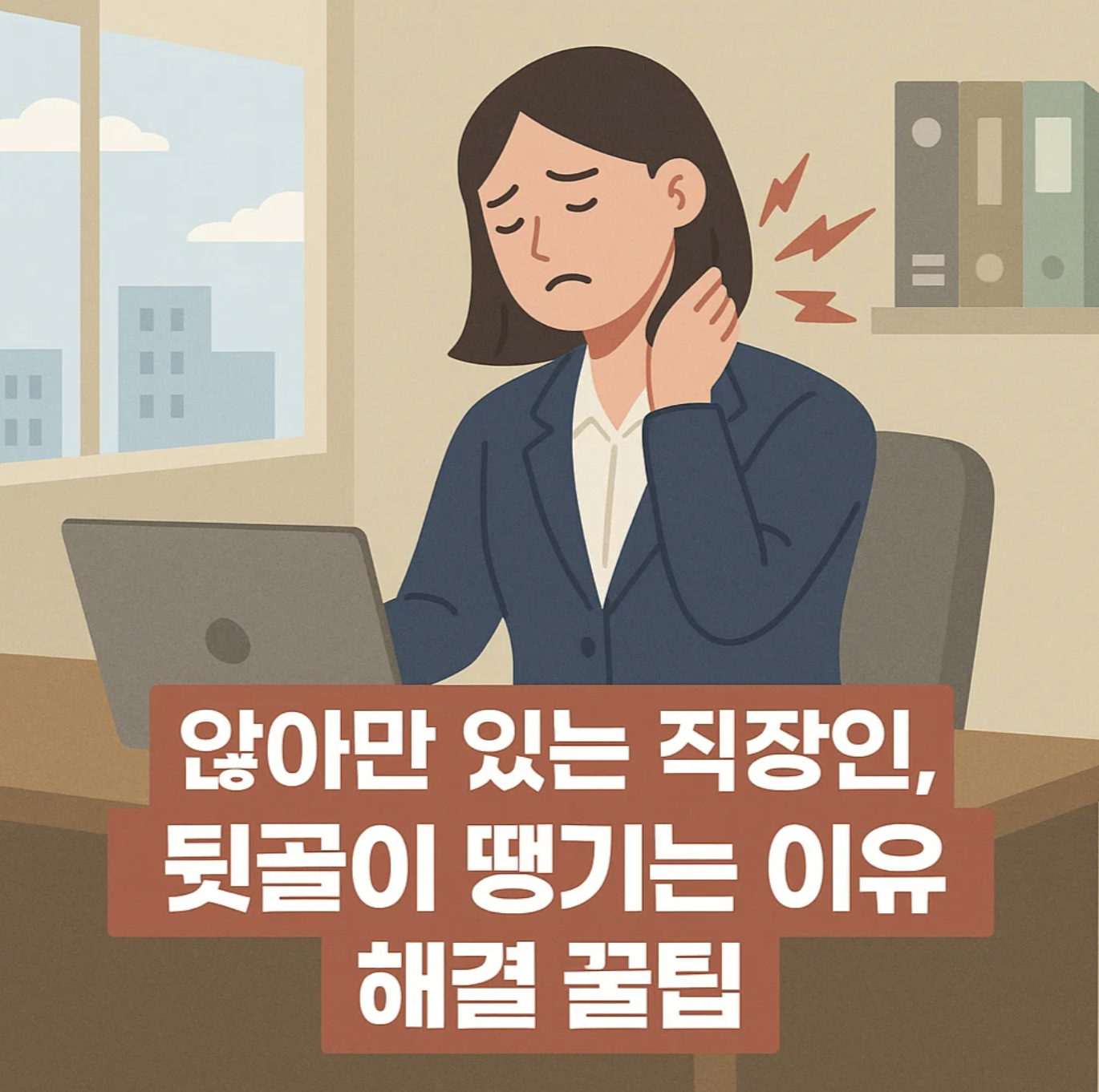 앉아만 있는 직장인, 뒷골이땡기는이유 해결 꿀팁