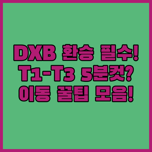 두바이 공항 DXB 터미널 환승 가장..