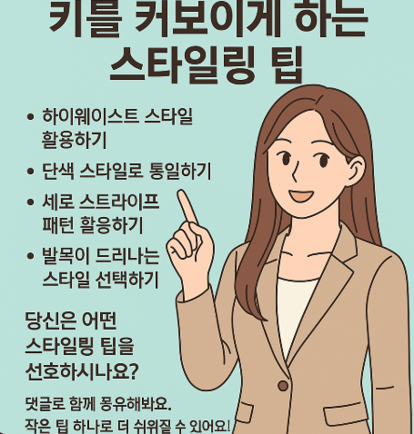 키를 커보이게 하는 스타일링 팁 에 관련한 이미지