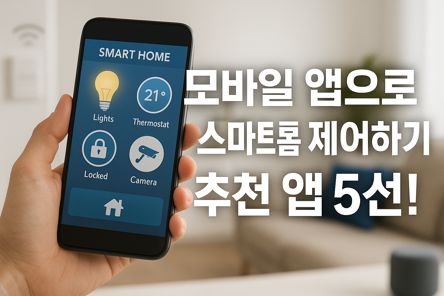 모바일 앱으로 스마트홈 제어하기: 추천 앱 5선