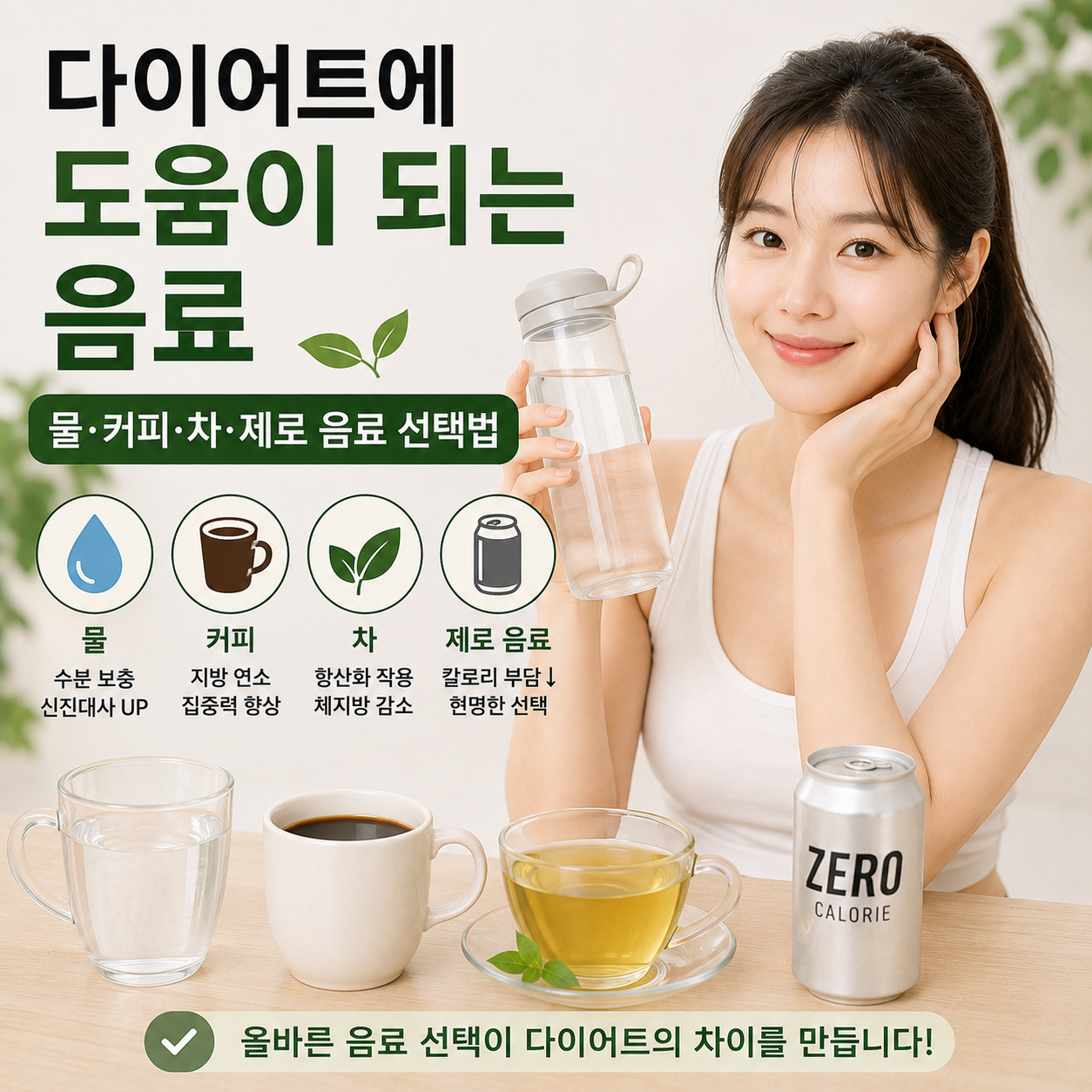 다이어트에 도움이 되는 음료