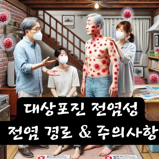 대상포진 전염성 주의사항 수