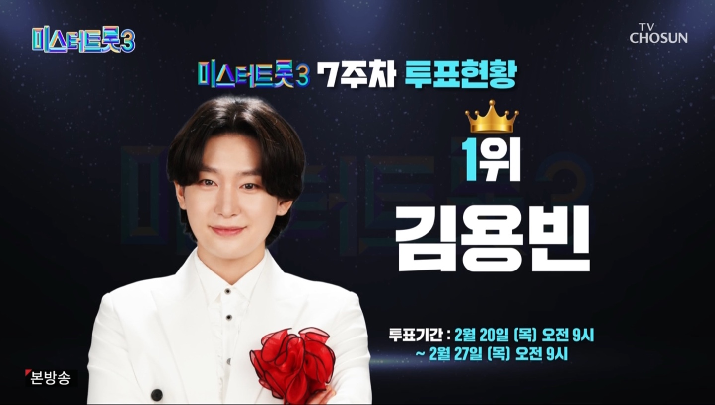 미스터트롯3 7주치 투표현황