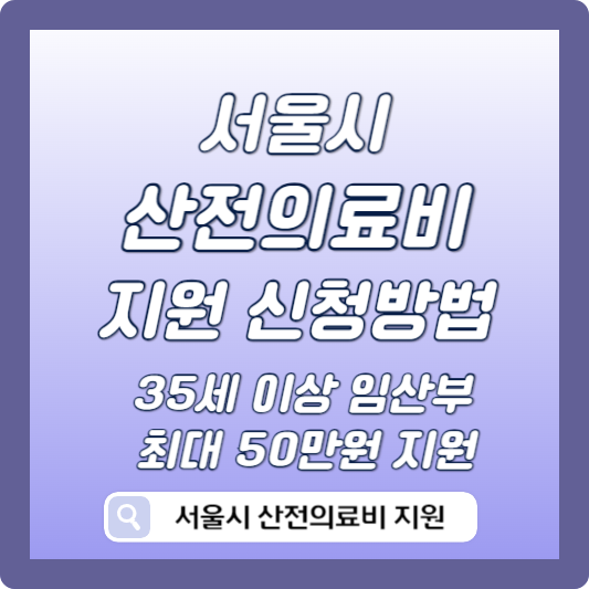서울시 산전의료비 지원 썸네일