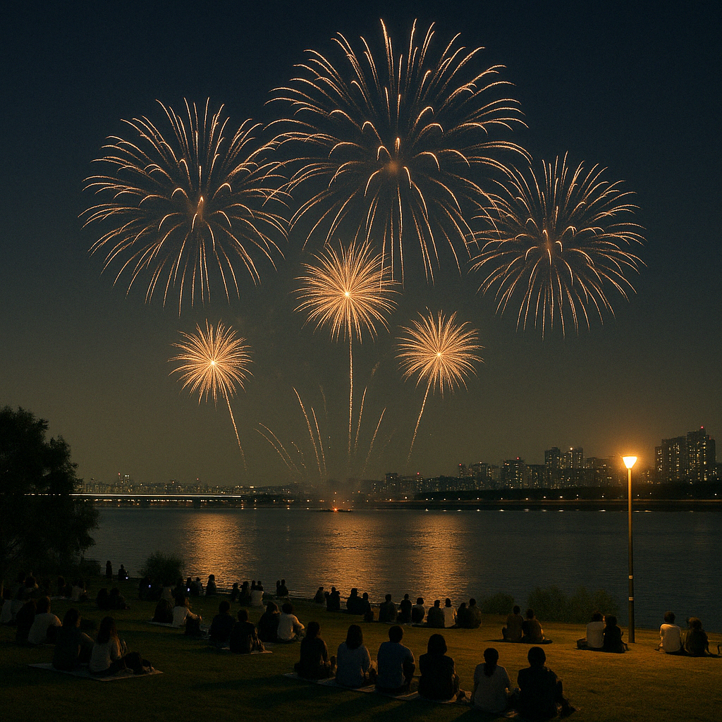 이촌한강공원의 불꽃놀이
