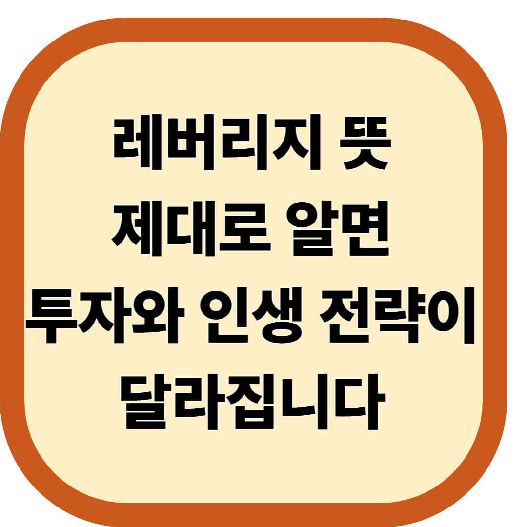 레버리지 뜻