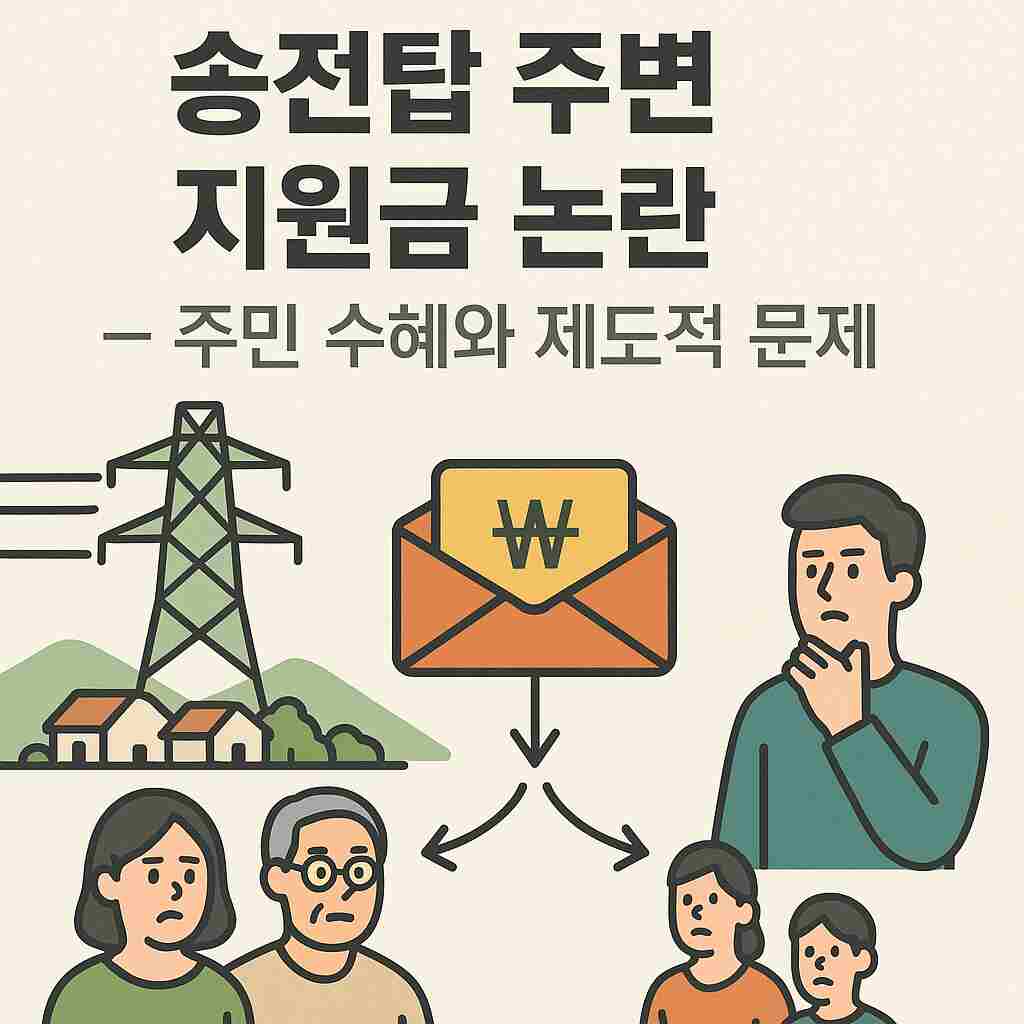 송전탑 주변 지원금 논란 &mdash; 주민 수혜와 제도적 문제 썸네일