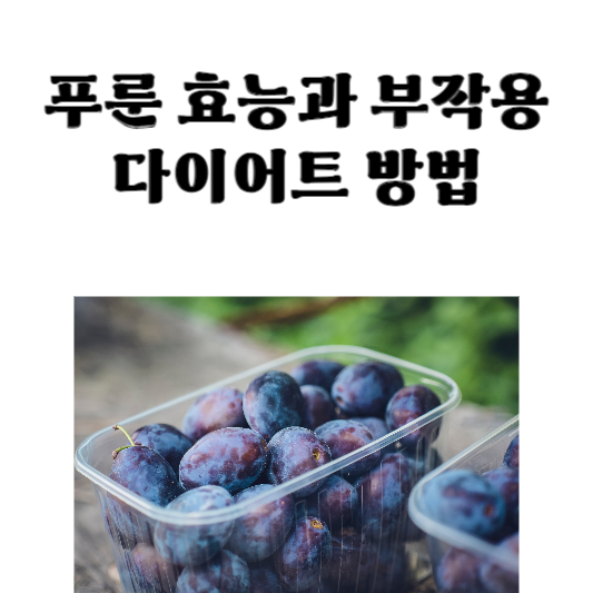 푸룬 효능과 부작용 및 다이어트 방법