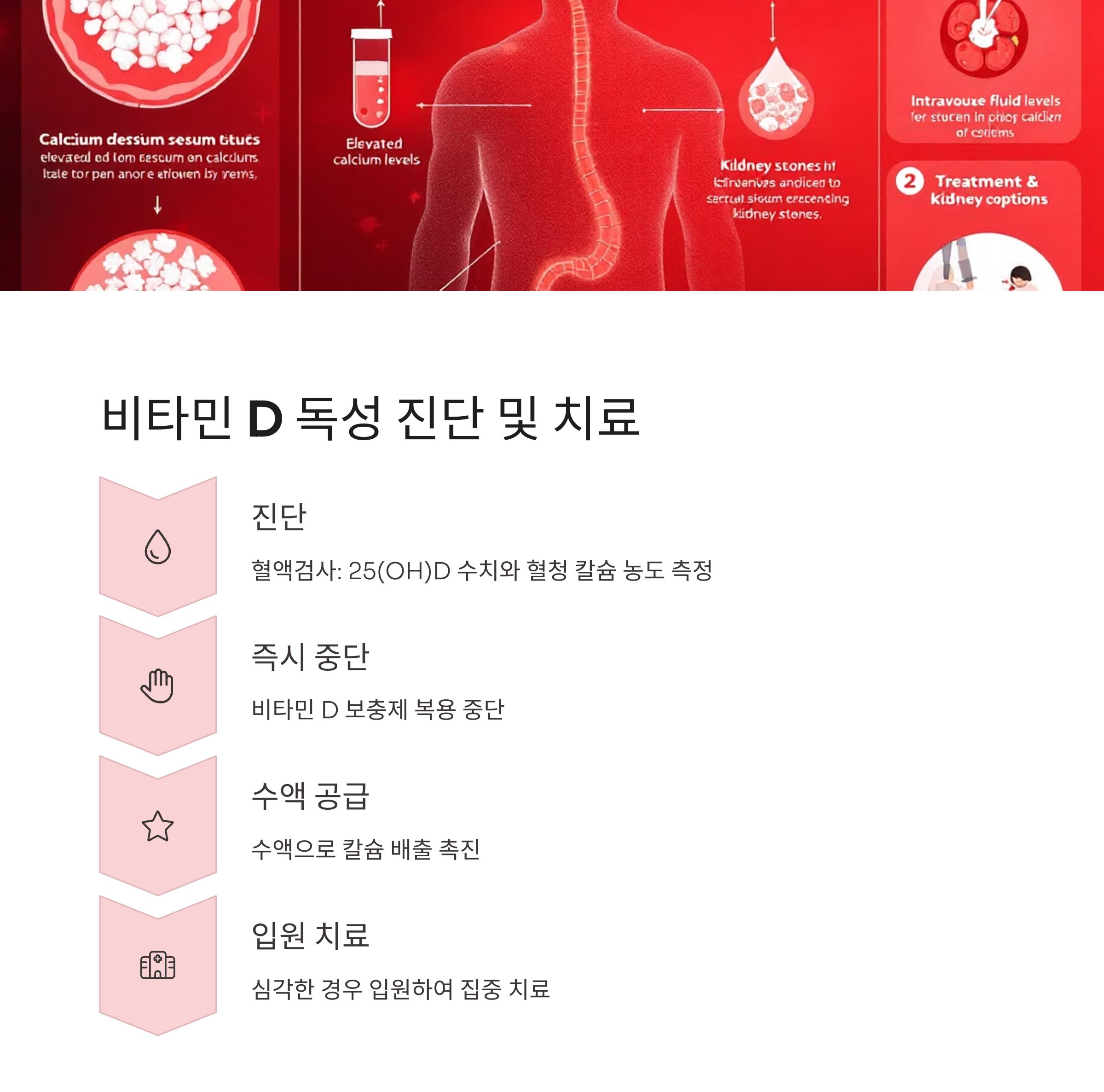 비타민 D 독성 진단 및 치료 인포그라픽