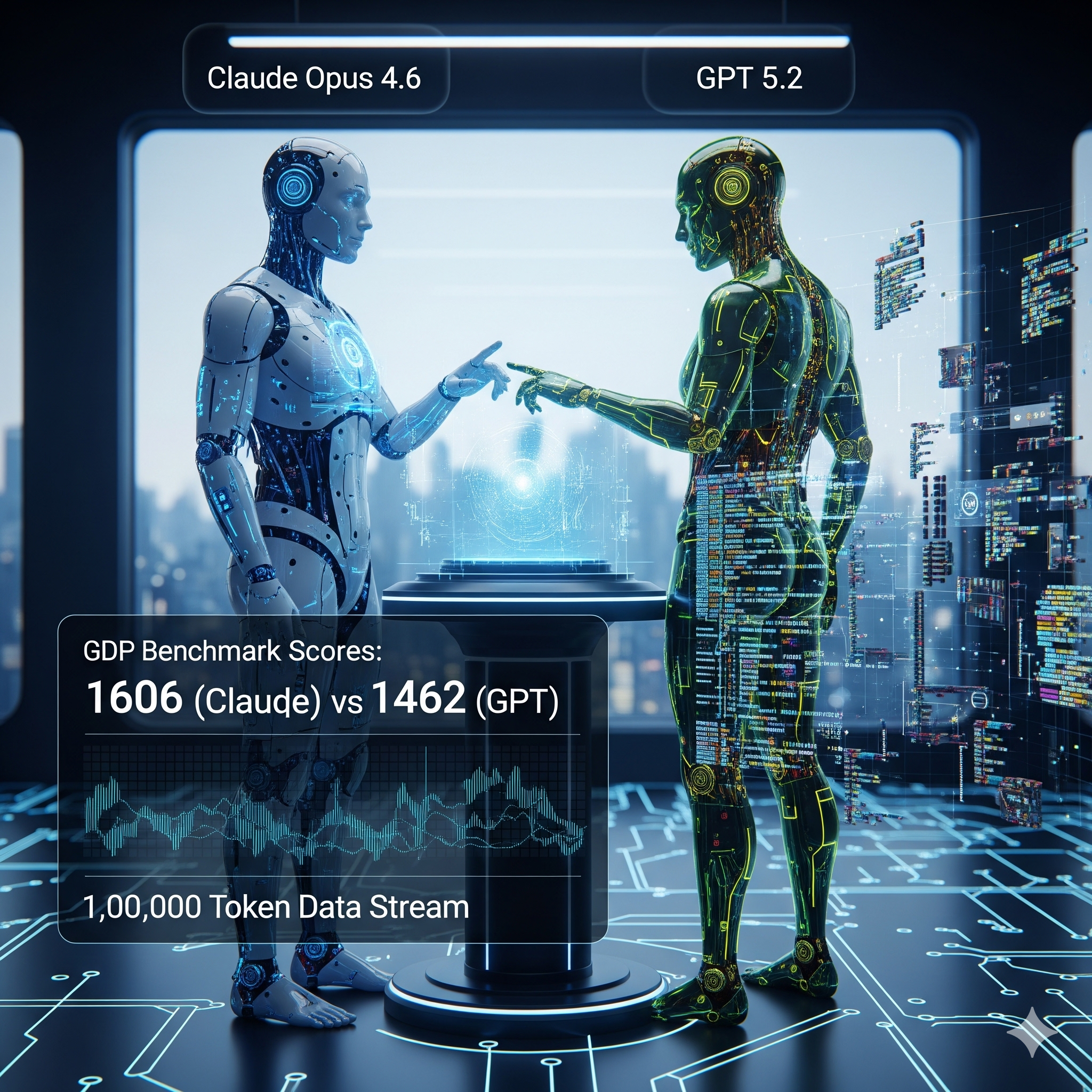 클로드 오퍼스 4.6과 GPT 5.2의 GDP 벤치마크 성능 비교 및 AI 에이전트 코딩 시연