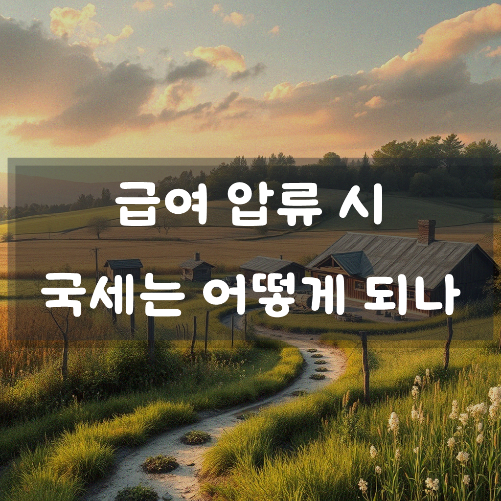 급여 차압 시 국세 관련 알아둘 점