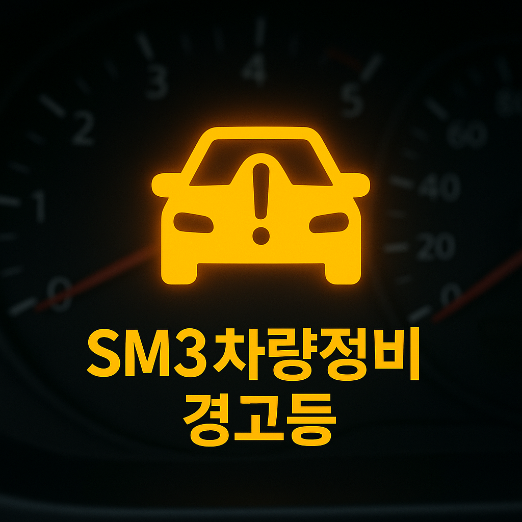 SM3 차량정비 경고등