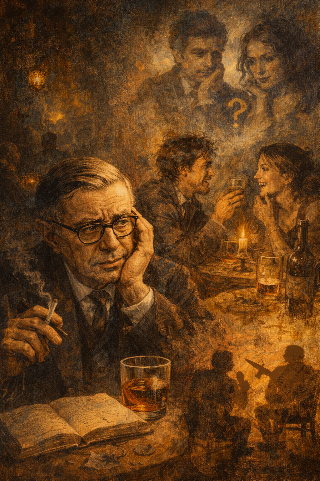 사르트르 실존주의로 본 술의 유혹과 예술가의 자기기만 문제 이미지