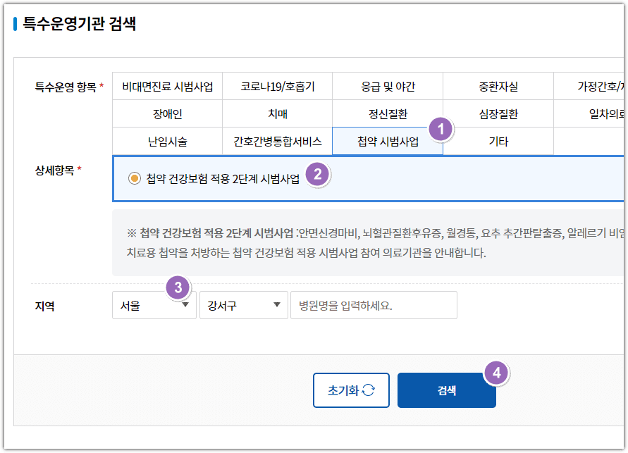첩약 건강보험 시범사업 참여 의료기관 확인 방법