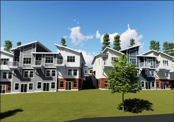 정원과 함께하는 타운하우스 이미지