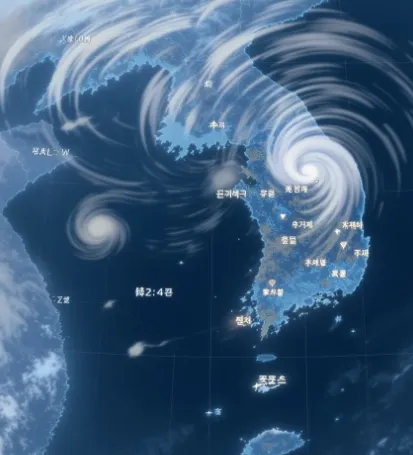 2025년 태풍 영향권 내 전기차 운전자 주의사항 - 태풍 영향 이미지
