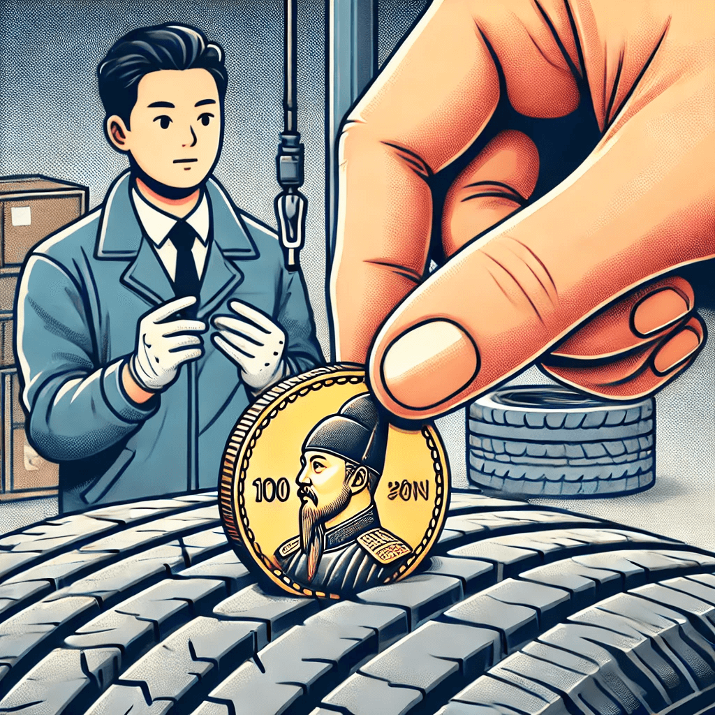 100원짜리 동전으로 마모체크