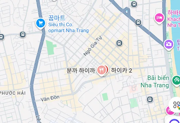 나트랑 하이카 쌀국수 위치 지도