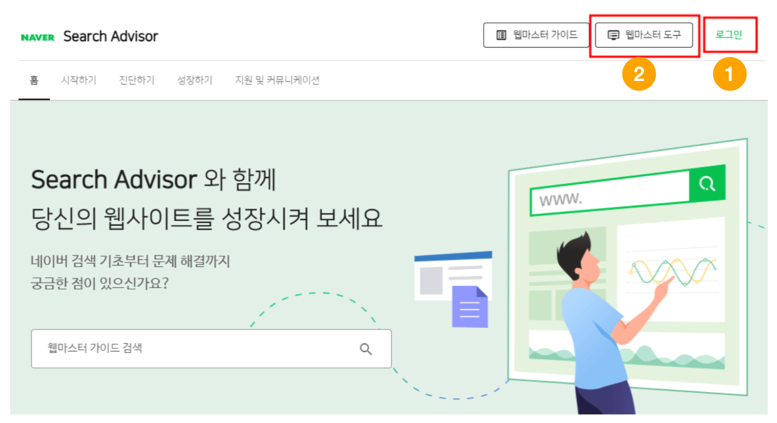 네이버-서치어드바이저-로그인