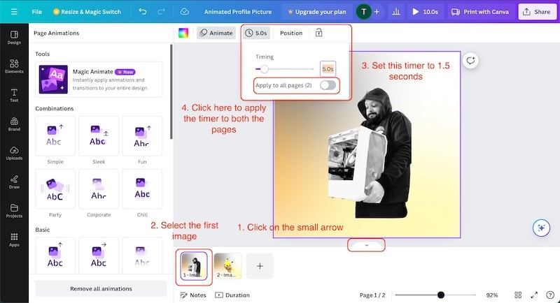 canva 프로그램으로 애니메이션 프로필 사진 만들기