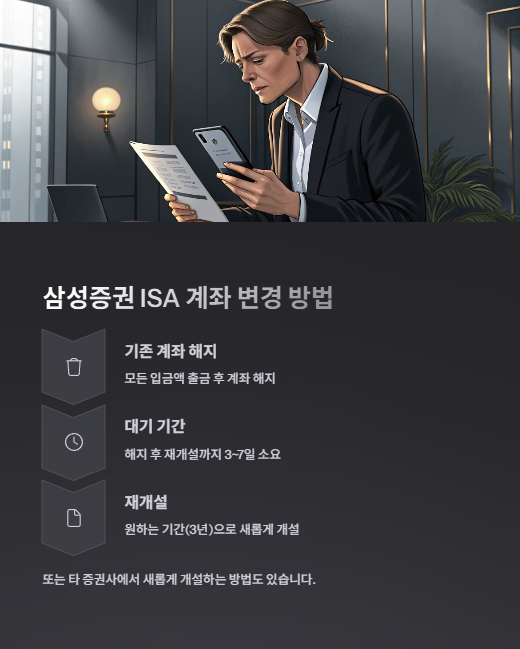 삼성증권 isa 계좌 변경 방법