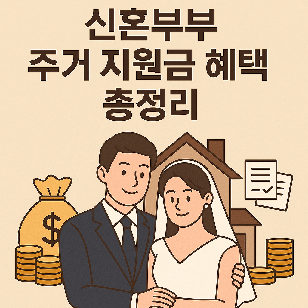 신혼부부 주거 지원금 혜택 포스터 이미지