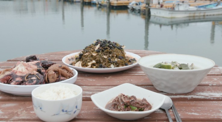 꽃멸치-돌문어