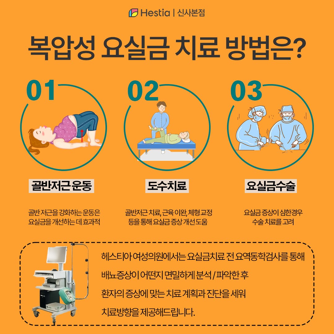기침할때 소변 찔끔 치료방법은?