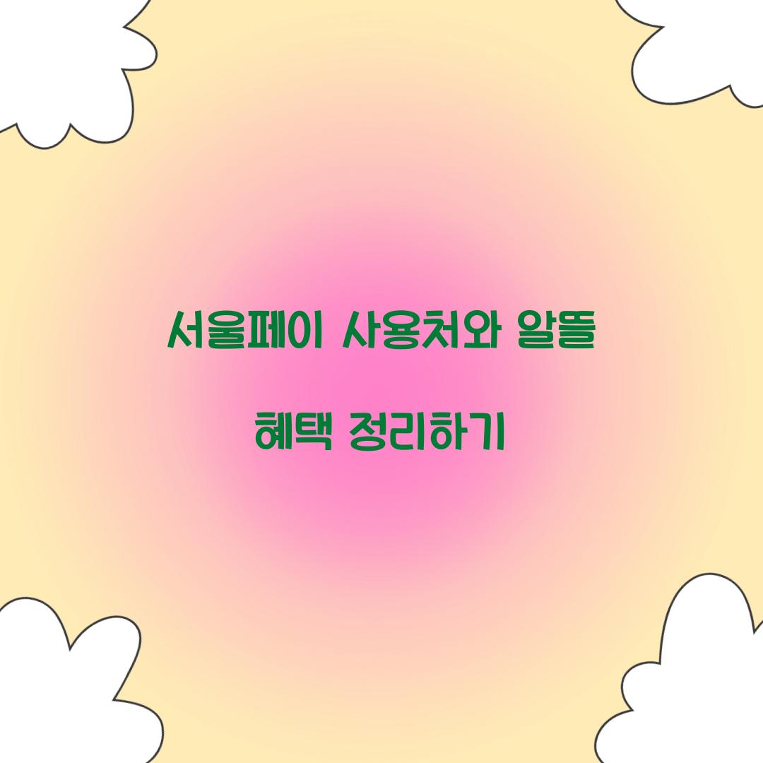 서울페이 사용처