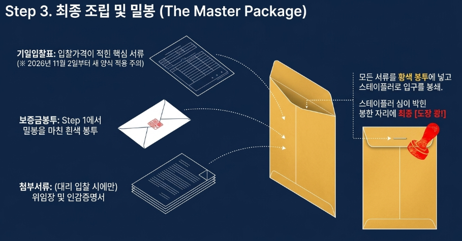 봉투 최종 조립 및 밀봉