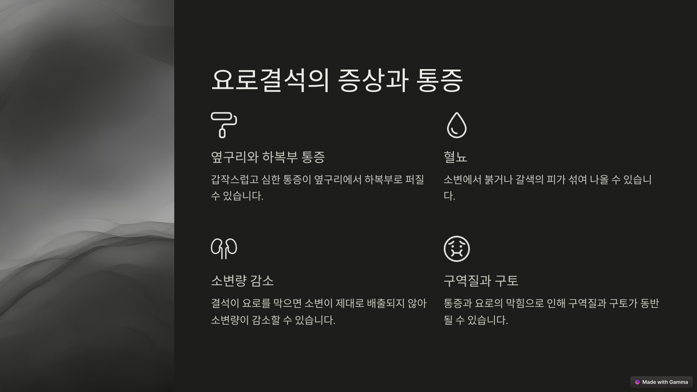요로결석 원인, 증상, 시술 제거와 요로결석에 좋은 음식