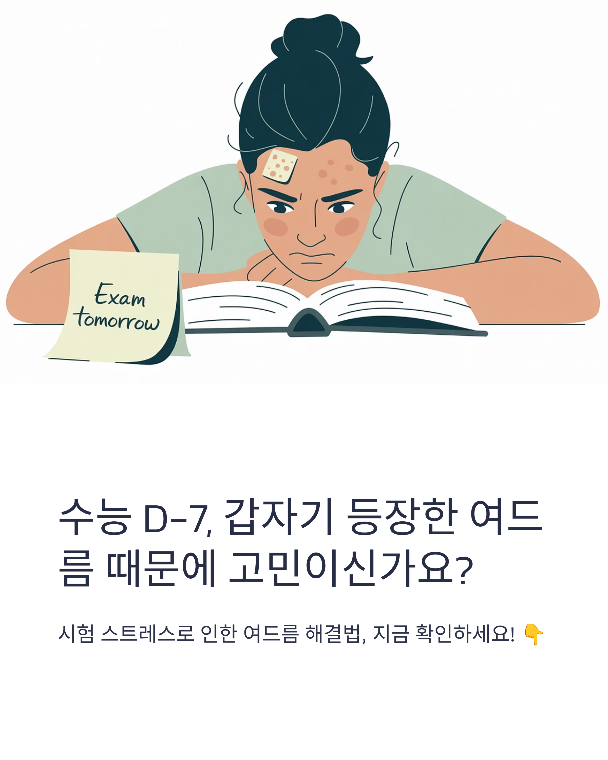 수능 앞두고 생긴 피부 트러블, 지금 잡아야 해요