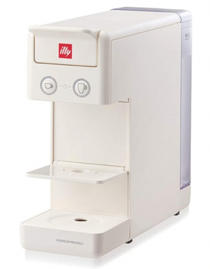 일리 커피머신 화이트 측면