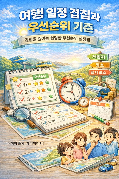 여행 우선 순위 설정하는 이미지