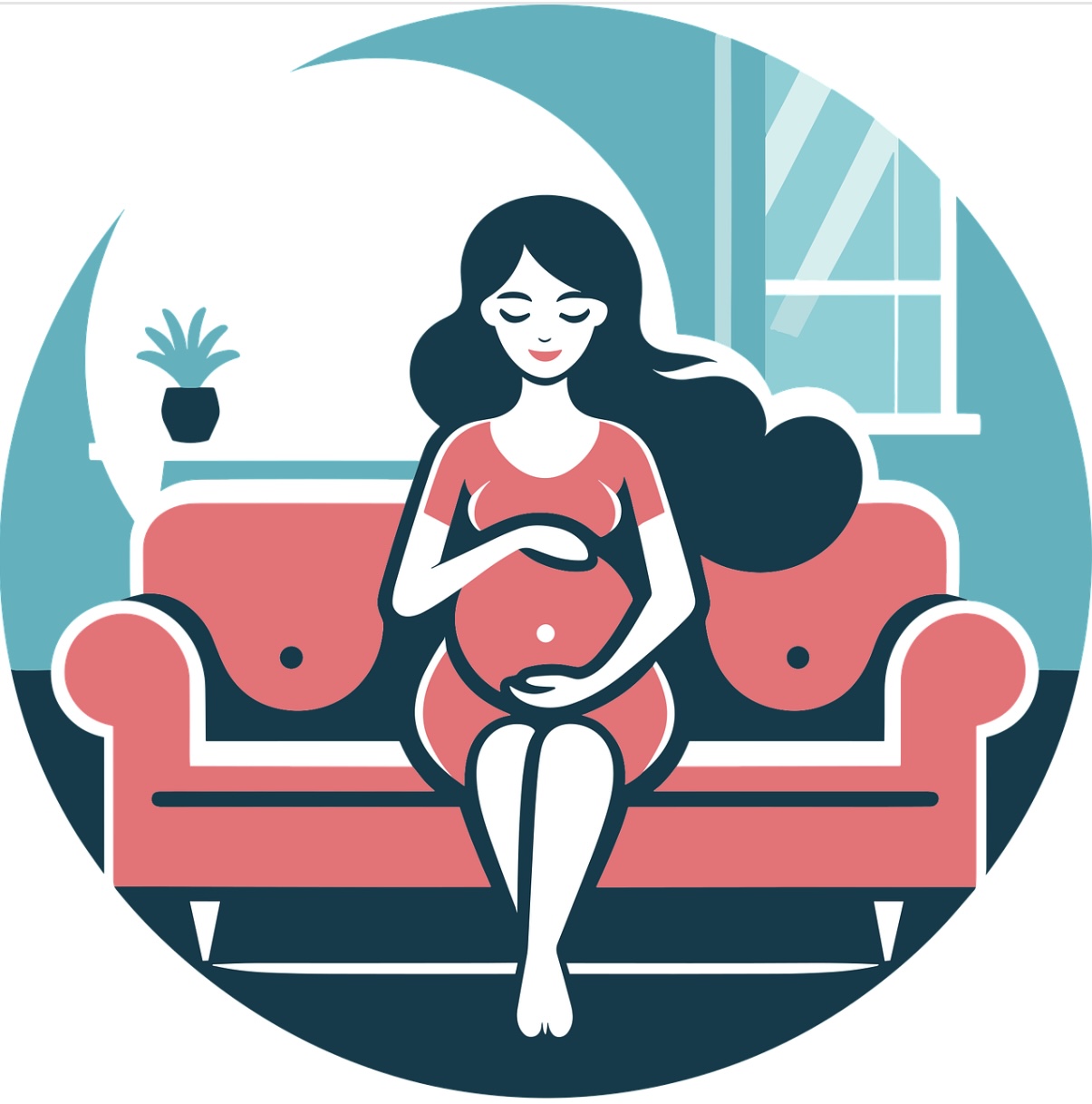 임신부 일러스트