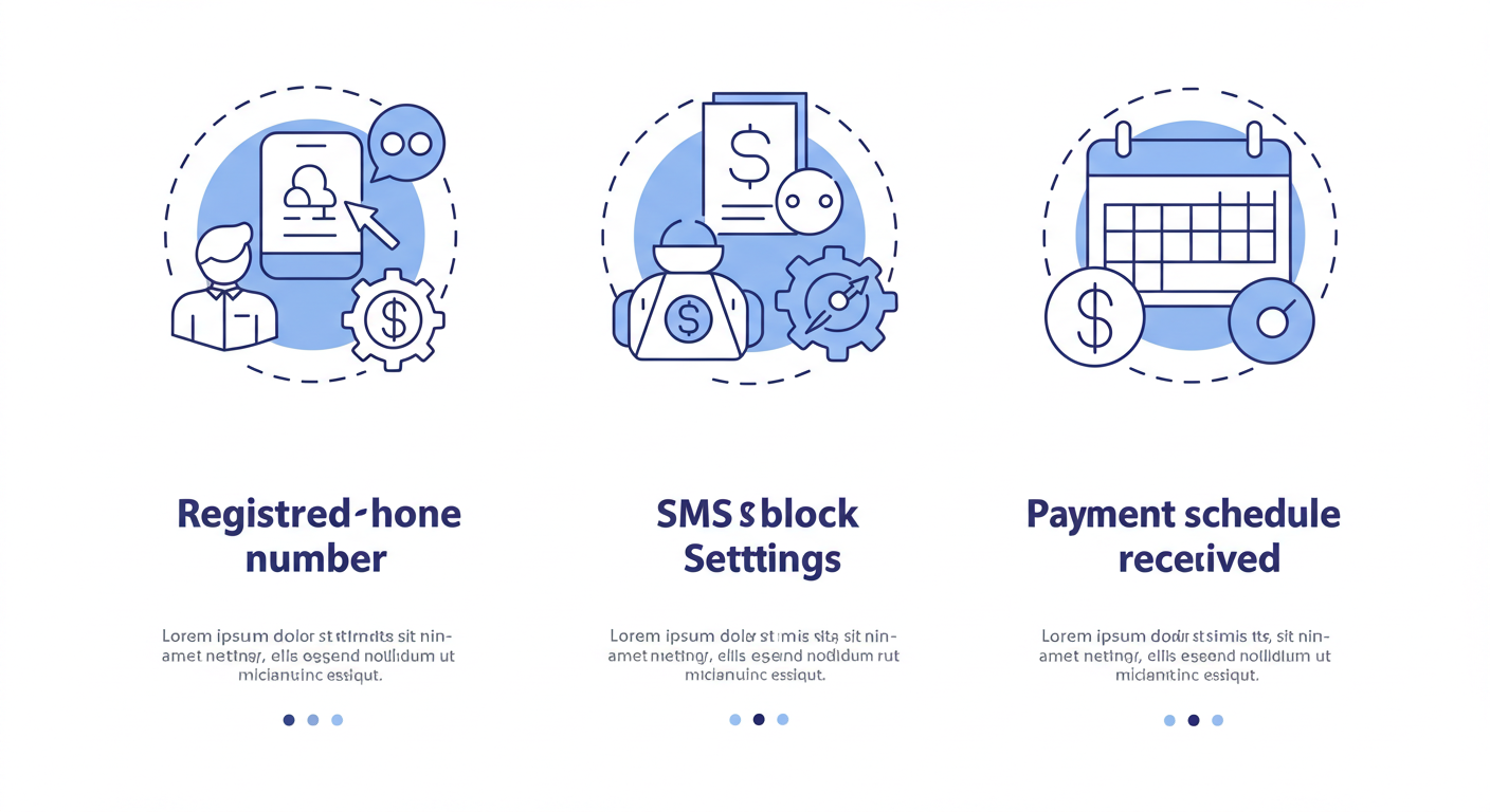 문자 미수신 시 우선 점검해야 할 세 가지 항목을 정리한 체크리스트 일러스트