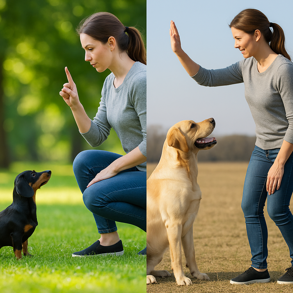 소형견 vs 대형견 훈련 차이점 - 사진