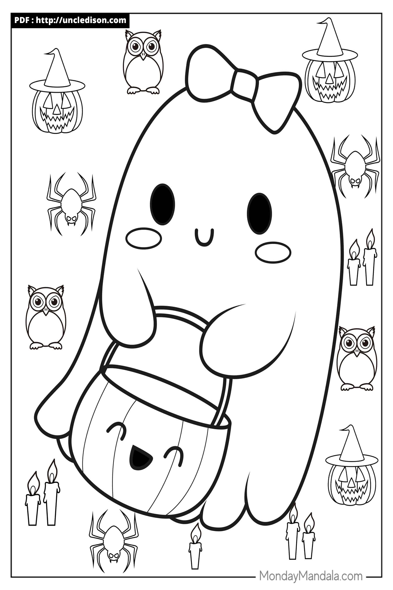 할로윈 색칠공부 도안 유령 고스트