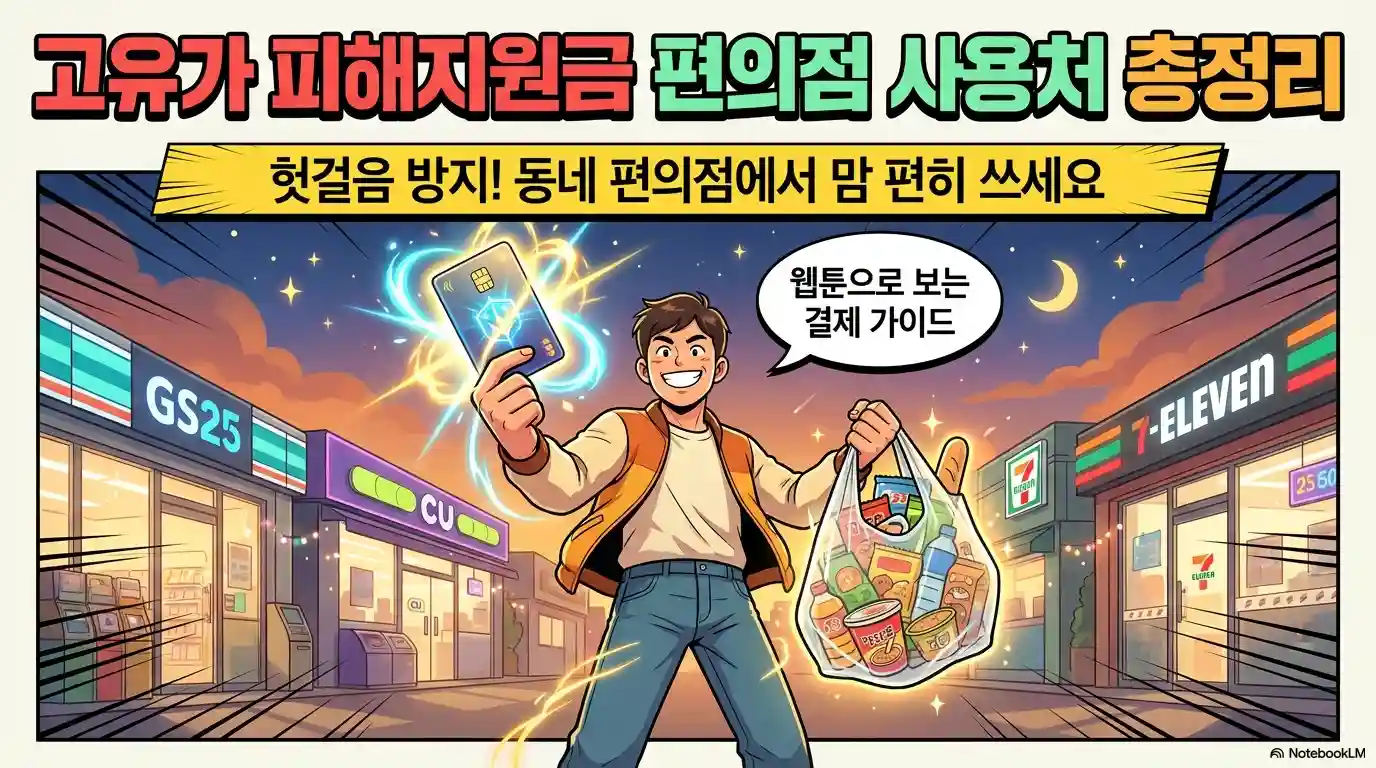 고유가 피해지원금 사용처 편의점 총정리 글의 섬네일
