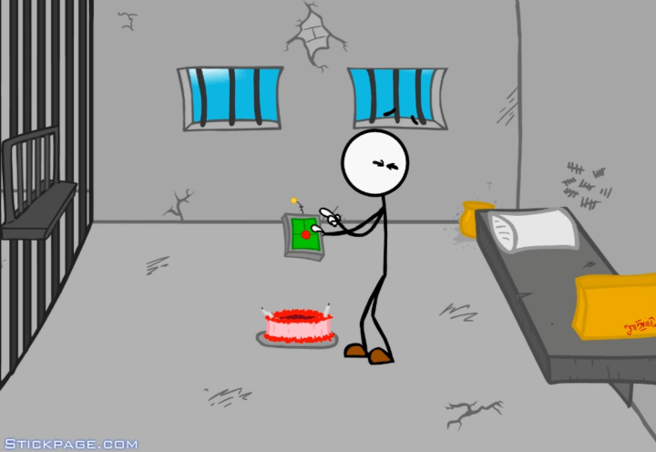 케이크-안에-숨겨진-장비를-사용하여-감옥에서-탈출하는-화면