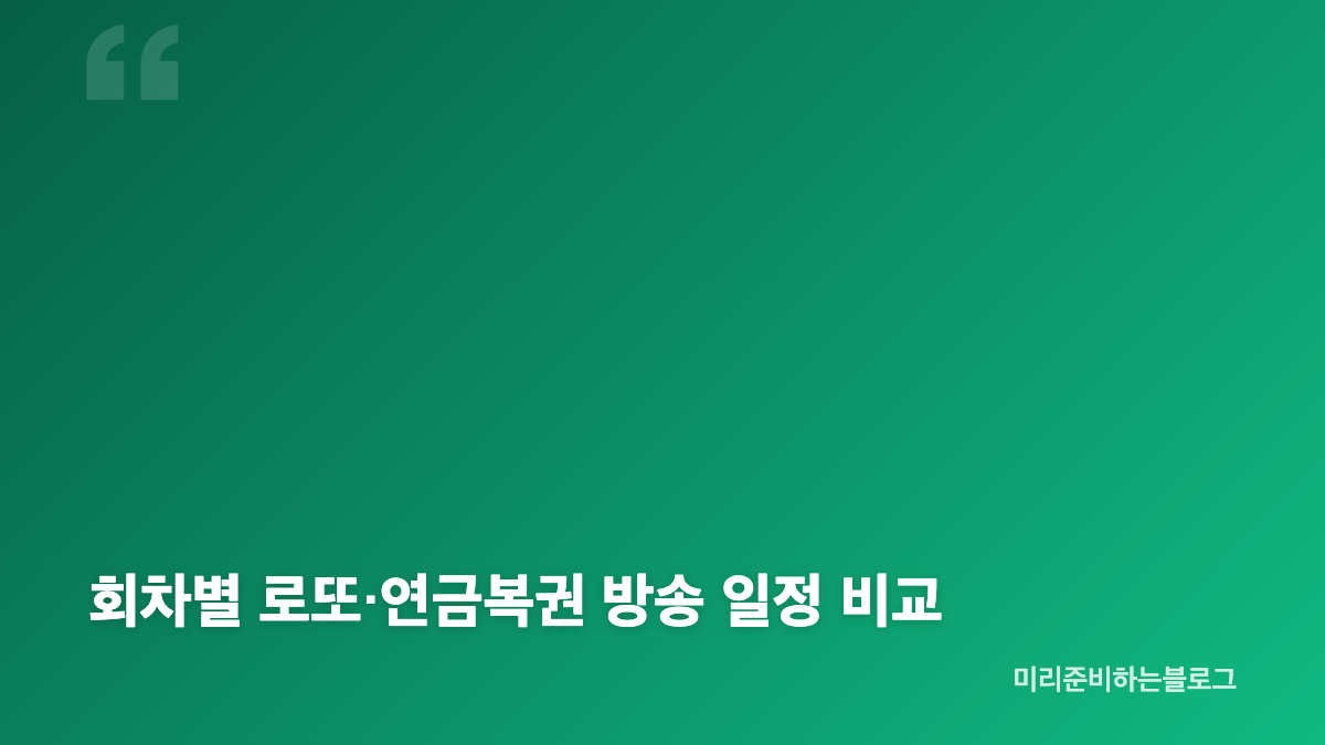 로또 추첨 시간 변경, 1243회 방송은 오후 9시 30분