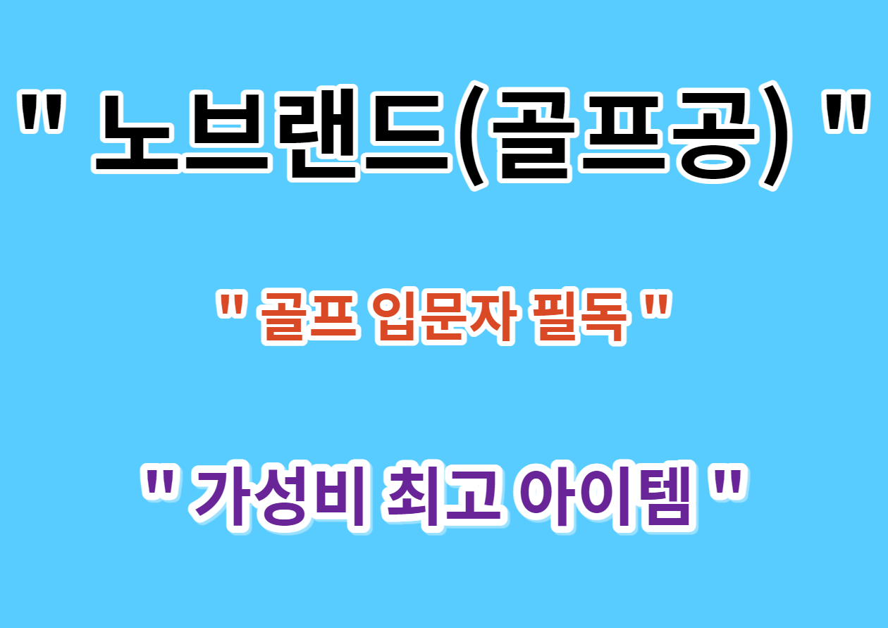 노브랜드 추천아이템 골프공 사용후기 안내 썸네일