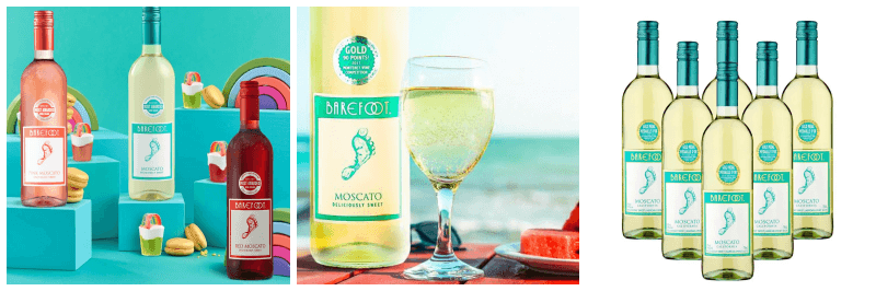 베어풋 모스카토 사진 3개